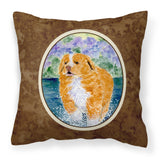 Caroline'S Treasures Ss8619Pw1414 Nova Scotia Duck Toller Decorative Canvas Fabric Pillow, Large, Multicolor