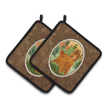 Caroline'S Treasures Irish Setter Pair Of Pot Holders Ss8625Pthd, 7.5Hx7.5W, Multicolor
