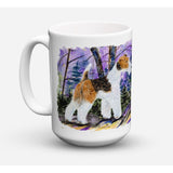 Caroline'S Treasures Ss8630Cm15 Fox Terrier Dishwasher Safe Microwavable Ceramic Coffee Mug, 15 Oz, Multicolor