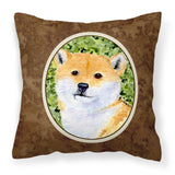 Caroline'S Treasures Ss8719Pw1414 Shiba Inu Decorative Canvas Fabric Pillow, Large, Multicolor