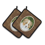 Caroline'S Treasures Australian Shepherd Pair Of Pot Holders Ss8732Pthd, 7.5Hx7.5W, Multicolor