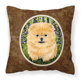 Caroline'S Treasures Ss8746Pw1414 Pomeranian Decorative Canvas Fabric Pillow, Large, Multicolor