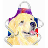 Caroline'S Treasures Ss8753Apron Golden Retriever Apron, Large, Multicolor