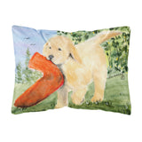 Caroline'S Treasures Ss8762Pw1216 Golden Retriever Decorative Canvas Fabric Pillow, Large, Multicolor