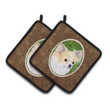 Caroline'S Treasures Chihuahua Pair Of Pot Holders Ss8788Pthd, 7.5Hx7.5W, Multicolor