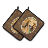 Caroline'S Treasures Dachshund Pair Of Pot Holders Ss8790Pthd, 7.5Hx7.5W, Multicolor