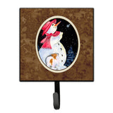 Caroline'S Treasures Ss8793Sh4 Snowman With Papillion Leash Holder Or Key Hook, Small, Multicolor