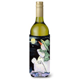 Snowman With Westie Wine Bottle Beverage Insulator Beverage Insulator Hugger
