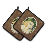 Caroline'S Treasures Labrador Pair Of Pot Holders Ss8803Pthd, 7.5Hx7.5W, Multicolor