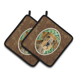 Caroline'S Treasures Dachshund Pair Of Pot Holders Ss8806Pthd, 7.5Hx7.5W, Multicolor