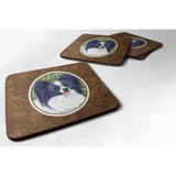 Caroline'S Treasures Ss8811Fc Papillon Foam Coasters (Set Of 4), 3.5 H X 3.5 W, Multicolor