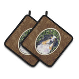Caroline'S Treasures Bernese Mountain Dog Pair Of Pot Holders Ss8830Pthd, 7.5Hx7.5W, Multicolor