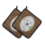 Caroline'S Treasures Westie Pair Of Pot Holders Ss8835Pthd, 7.5Hx7.5W, Multicolor