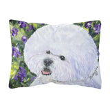 Caroline'S Treasures Ss8897Pw1216 Bichon Frise Decorative Canvas Fabric Pillow, Large, Multicolor