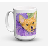 Caroline'S Treasures Ss8898Cm15 Norwich Terrier Microwavable Ceramic Coffee Mug, 15 Oz, Multicolor