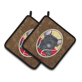 Caroline'S Treasures French Bulldog Pair Of Pot Holders Ss8899Pthd, 7.5Hx7.5W, Multicolor