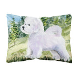 Caroline'S Treasures Ss8900Pw1216 Bichon Frise Decorative Canvas Fabric Pillow, Large, Multicolor