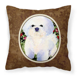 Caroline'S Treasures Ss8914Pw1414 Bichon Frise Decorative Canvas Fabric Pillow, Large, Multicolor
