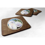 Caroline'S Treasures Ss8916Fc Bichon Frise Foam Coasters (Set Of 4), 3.5 H X 3.5 W, Multicolor