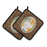 Caroline'S Treasures Sheltie Pair Of Pot Holders Ss8918Pthd, 7.5Hx7.5W, Multicolor