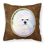 Caroline'S Treasures Ss8919Pw1414 Bichon Frise Decorative Canvas Fabric Pillow, Large, Multicolor