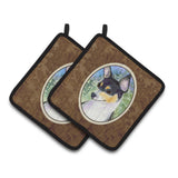 Caroline'S Treasures Rat Terrier Pair Of Pot Holders Ss8927Pthd, 7.5Hx7.5W, Multicolor