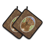 Caroline'S Treasures Chesapeake Bay Retriever Pair Of Pot Holders Ss8933Pthd, 7.5Hx7.5W, Multicolor