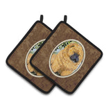 Caroline'S Treasures Chow Pair Of Pot Holders Ss8945Pthd, 7.5Hx7.5W, Multicolor