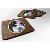 Caroline'S Treasures Ss8947Fc Snowman With Bearded Collie Foam Coasters Set Of 4 (Set Of 4), 3.5 H X 3.5 W, Multicolor