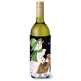 Snowman With English Springer Spaniel Wine Bottle Beverage Insulator Beverage Insulator Hugger