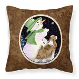 Caroline'S Treasures Ss8949Pw1414 Snowman With Springer Spaniel Fabric Pillow, Large, Multicolor