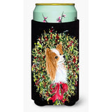 Christmas Wreath Papillon Tall Boy Beverage Insulator Beverage Insulator Hugger