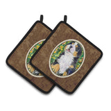 Caroline'S Treasures Bernese Mountain Dog Pair Of Pot Holders Ss8955Pthd, 7.5Hx7.5W, Multicolor