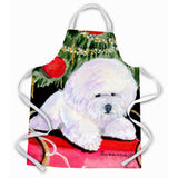 Caroline'S Treasures Ss8957Apron Christmas Tree With Bichon Frise Apron, Large, Multicolor