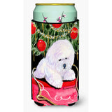 Christmas Tree With Bichon Frise Tall Boy Beverage Insulator Beverage Insulator Hugger