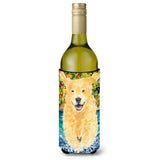 Golden Retriever Wine Bottle Beverage Insulator Beverage Insulator Hugger Ss8978Literk