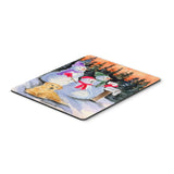 Caroline'S Treasures Snowman With Golden Retriever Mouse Pad/Hot Pad/Trivet (Ss8989Mp)