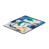 Caroline'S Treasures Snowman With Golden Retriever Mouse Pad/Hot Pad/Trivet (Ss8994Mp)