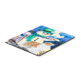 Caroline'S Treasures Snowman With Australian Shepherd Mouse Pad/Hot Pad/Trivet (Ss8996Mp)