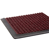 Super-Soaker Rubber-Border 3'x4' Burgundy Scraper/Wiper Mat