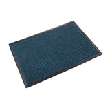 Super-Soaker Rubber-Border 3'x5' Blue Scraper/Wiper Mat