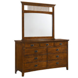 Sunset Trading Tremont Dresser And Mirror Set | Distressed Brown