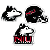 Northern Illinois Huskies Vinyl Decal Sticker 3 Pack 4-Inch Each