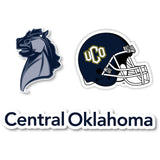University Of Central Oklahoma Bronchos Vinyl Decal Sticker 3 Pack 4-Inch Each