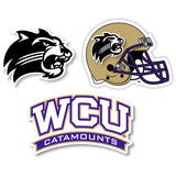 Western Carolina University Vinyl Decal Sticker 3 Pack 4-Inch Each