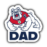 Fresno State Bulldogs Proud Dad Die Cut Decal 2-Pack