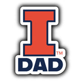 Illinois Fighting Illini Proud Dad Die Cut Decal 2-Pack