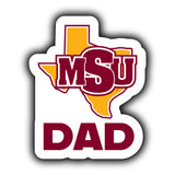Midwestern State University Mustangs Proud Dad Die Cut Decal 2-Pack