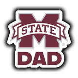 Mississippi State Bulldogs Proud Dad Die Cut Decal 2-Pack