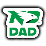 North Dakota Fighting Hawks Proud Dad Die Cut Decal 2-Pack